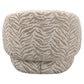 Lounge stoel Milano beige tiger met zebra patroon voor moderne interieurs.