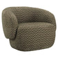 Comfortabele lounge stoel Milano met moss chevron patroon voor moderne interieurs.