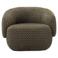 Comfortabele lounge stoel Milano met moss chevron patroon.