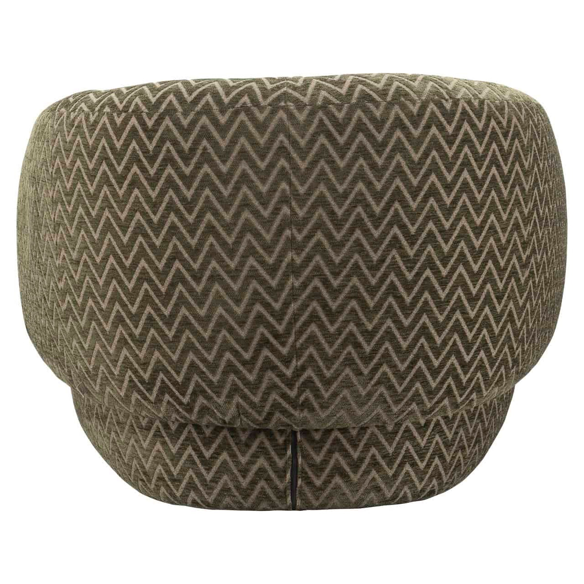 Milano moss chevron lounge stoel met geometrisch patroon.