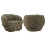 Comfortabele lounge stoel Milano met moss chevron stof.