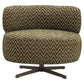 Lounge stoel Lauren moss chevron swivel met comfortabele bekleding.