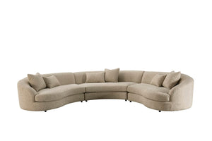 Luxe bankbank bank in beige met kussens voor comfort en stijl.