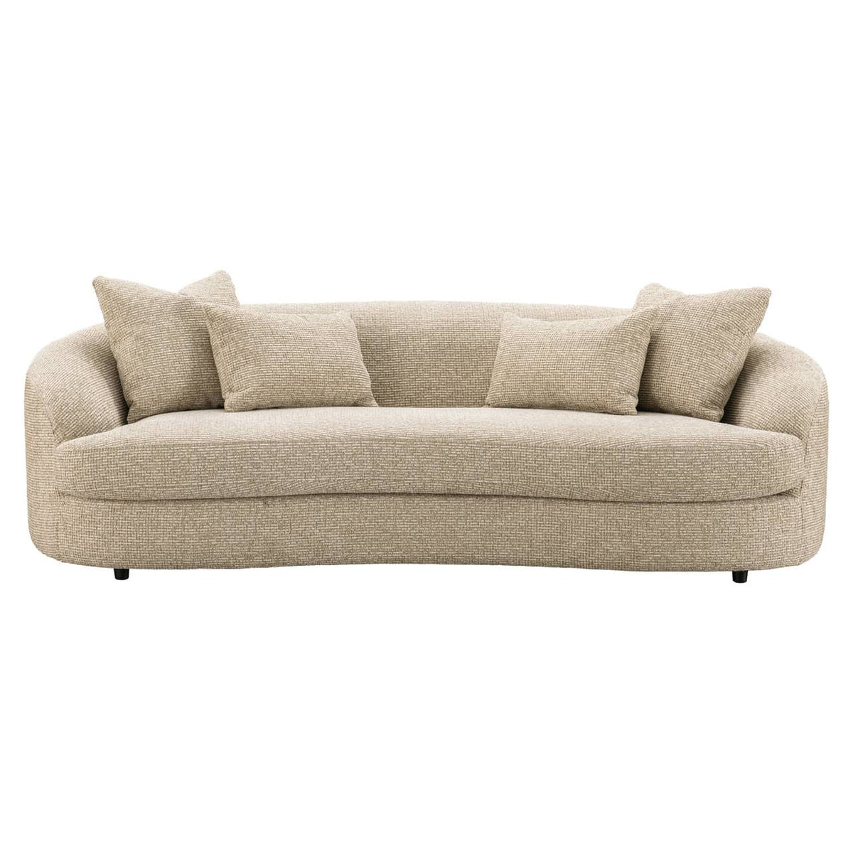 Bank Morena crème bank met kussens voor een moderne woonkamer.