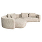 Luxe zachte bank met hoekopstelling en kussens, perfect voor moderne woonkamers.