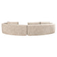 Bank Angusto lounge bank in softweave, beige kleur, modern design.