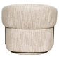 Luxe lounge stoel Marina met zachte stoffen bekleding en draaibaar ontwerp.
