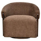 Comfortabele Marina lounge stoel in bruin blockweave stof.