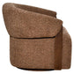 Lounge stoel Marina in bruin blockweave met draaifunctie.