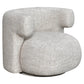 Lounge stoel Talley in cream tweed, modern design, comfortabele zit.