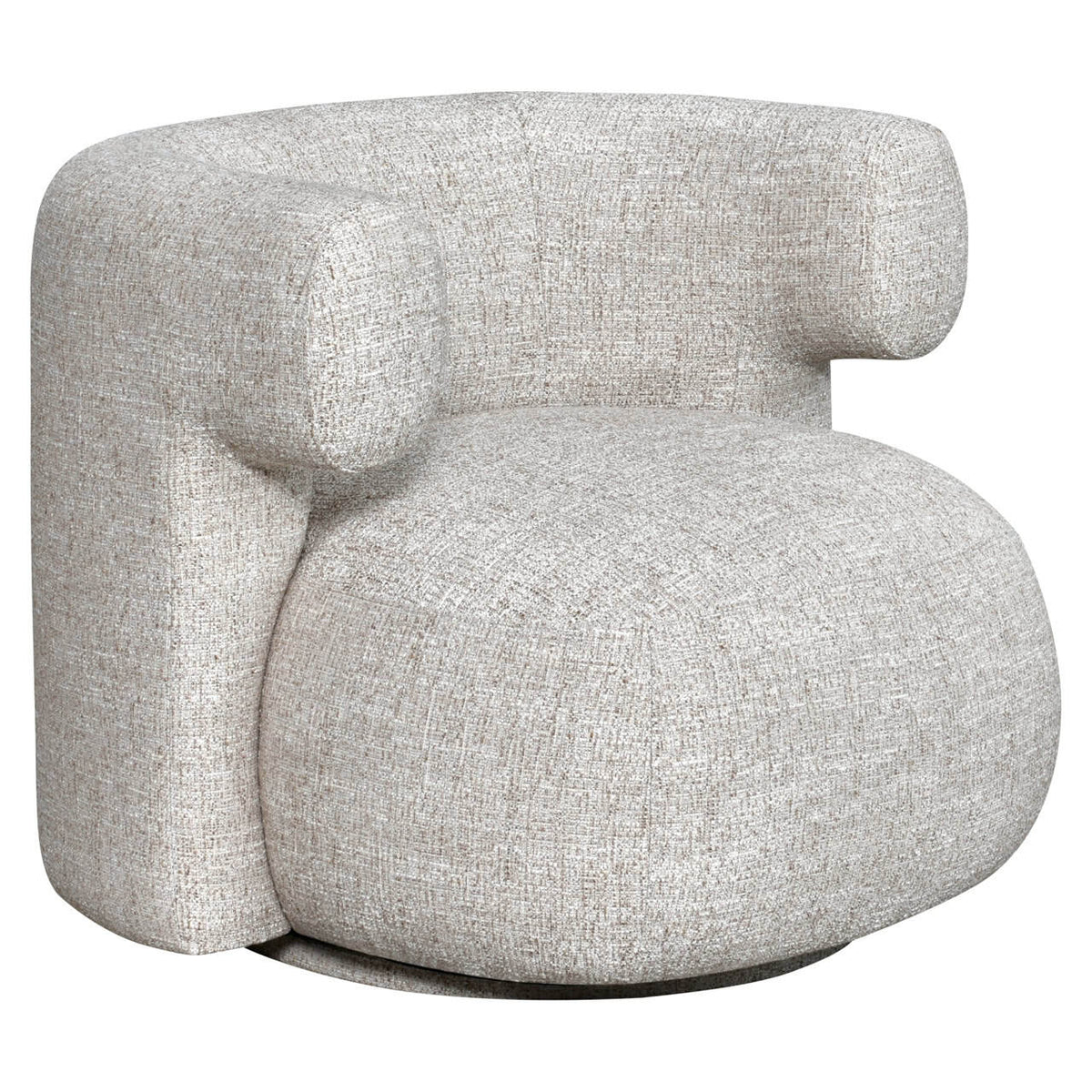 Lounge stoel Talley in cream tweed, modern design, comfortabele zit.