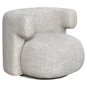 Lounge stoel Talley in cream tweed, modern design, comfortabele zit.