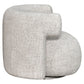 Luxe cream tweed lounge stoel met moderne vormgeving.