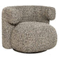 Moderne lounge stoel Talley in cobblestone stof, comfortabele en stijlvolle zitplek.