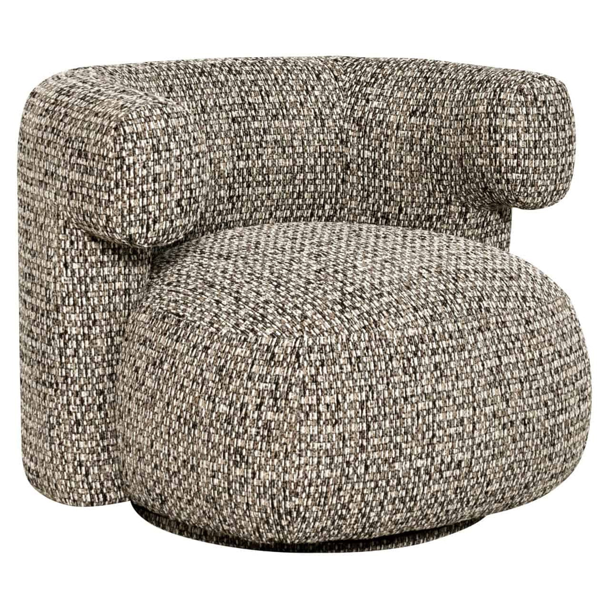 Moderne lounge stoel Talley in cobblestone stof, comfortabele en stijlvolle zitplek.