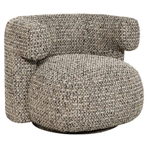 Moderne lounge stoel Talley in cobblestone stof, comfortabele en stijlvolle zitplek.
