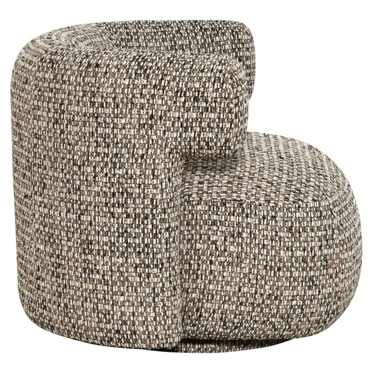 Lounge stoel Talley in cobblestone stof, modern design en comfortabele zitting.