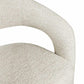 Moderne Soho counterstoel met natuurlijke linnen bekleding en houten frame.