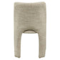 Eetkamerstoel Maya in naturel softweave stof, modern design.