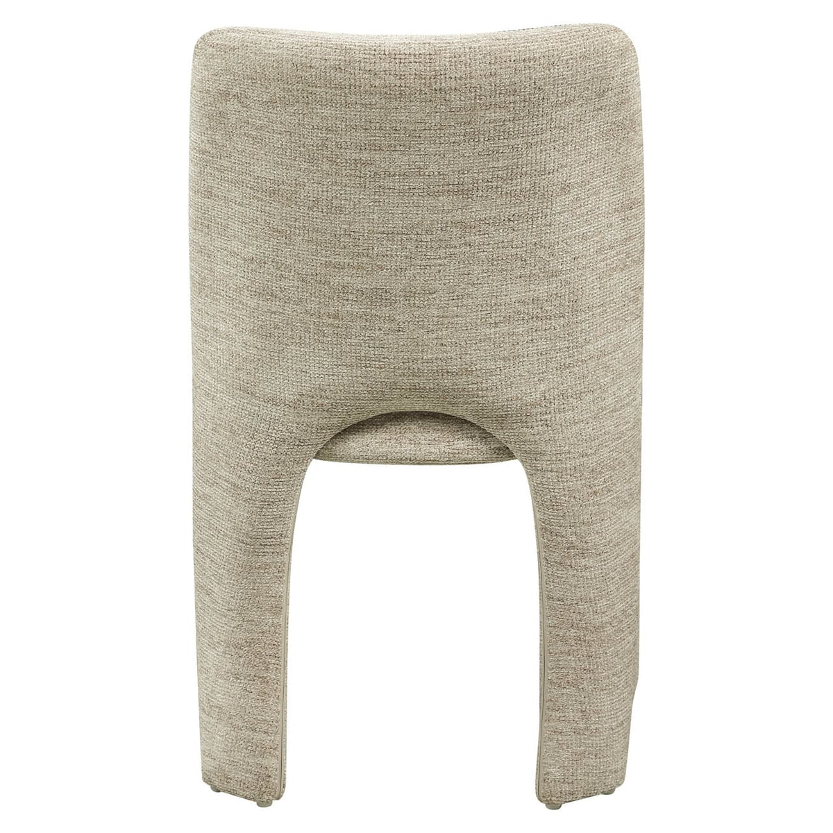 Eetkamerstoel Maya in naturel softweave stof, modern design.