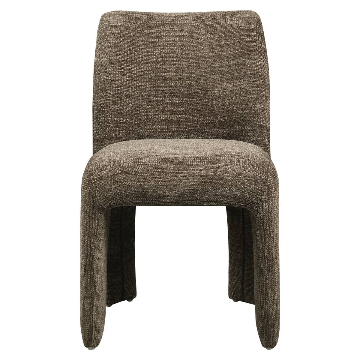 Eetkamerstoel Maya in bruin softweave, comfortabel en stijlvol.