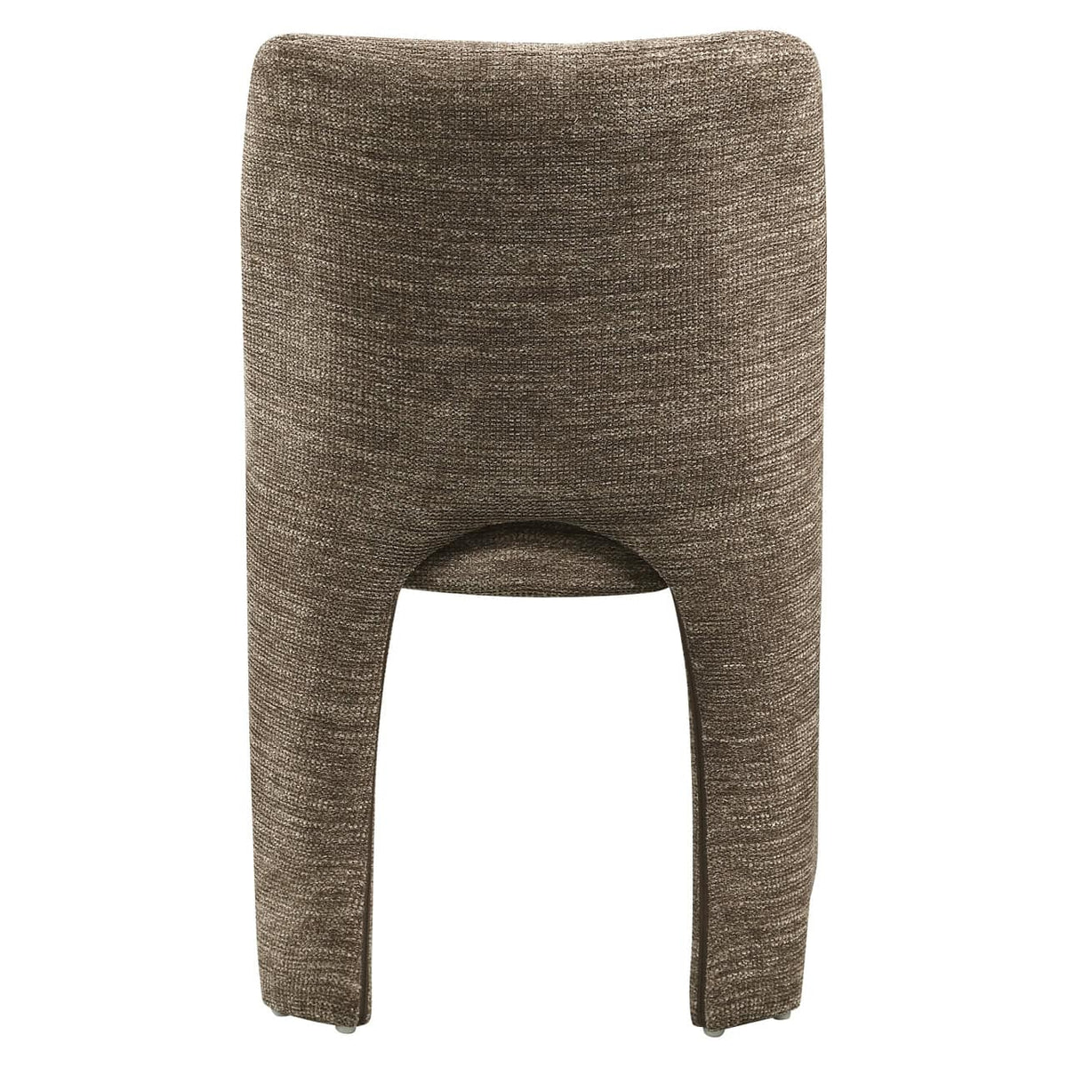 Eetkamerstoel Maya in bruin softweave, modern design, comfortabele zit.
