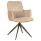 Eetkamerstoel Chase ginger jacquard met draaifunctie en houten poten.