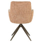 Eetkamerstoel Chase ginger jacquard met draaibaar ontwerp.