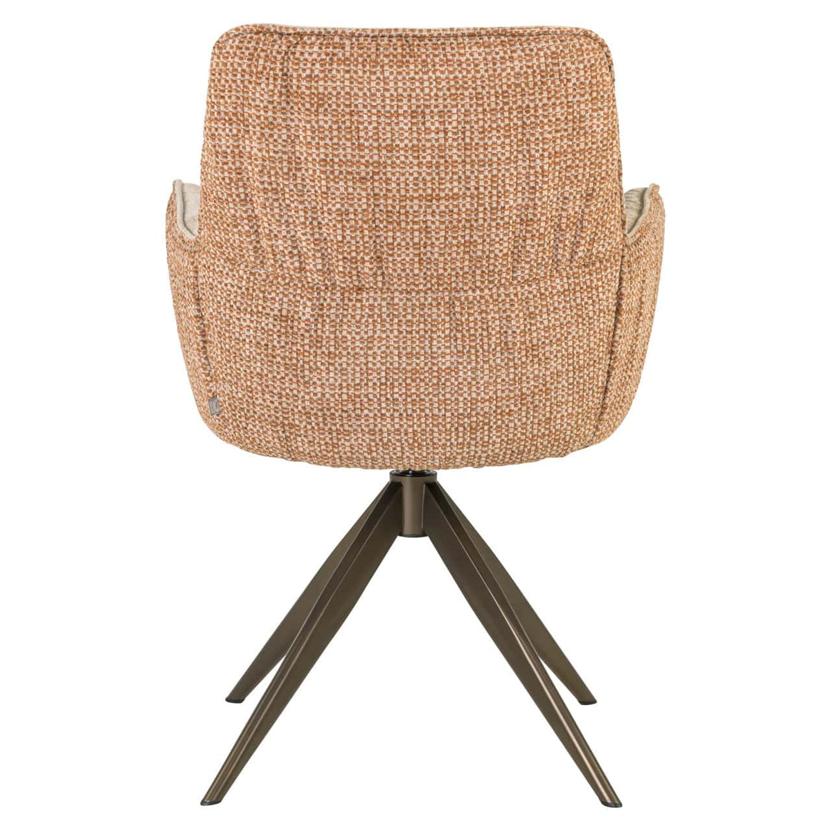 Eetkamerstoel Chase ginger jacquard met draaibaar ontwerp.