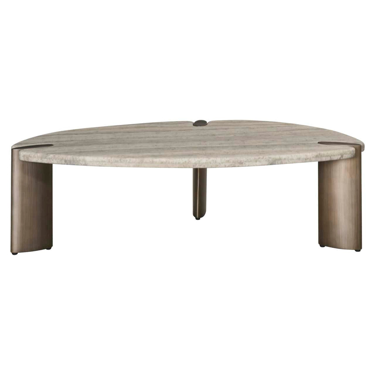 Moderne grijze salontafel Arcadia met houten afwerking.