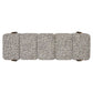 Bank Caleo Cobblestone bankstel met stoffen bekleding en metalen details.