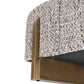 Luxe bank Caleo Cobblestone met elegante stoffen bekleding en goudkleurige details.
