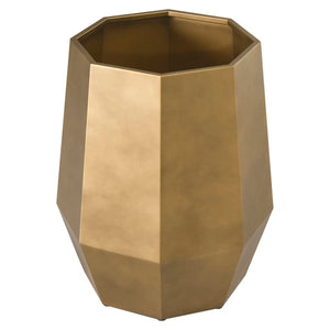 Gouden plantenbak Axis in bronzen afwerking, grote maat, modern design.