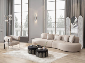 OVAL Kanapé 4 személyes - Krém