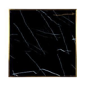 Roca Bisztróasztal – fekete/arany, 70×70 cm