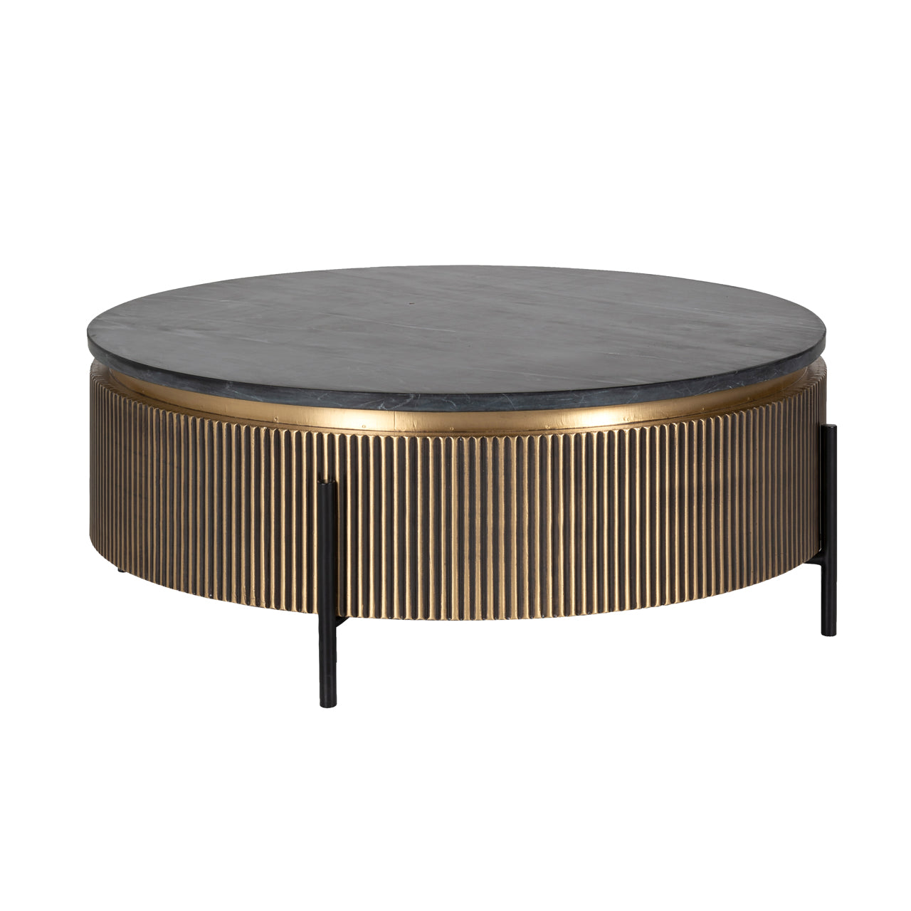 Ironville Dohányzóasztal – arany, 90 cm