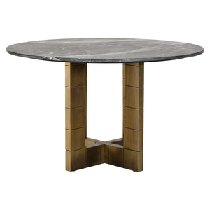 Collada Étkezőasztal – fekete/arany, 130 cm