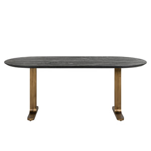 Revelin Étkezőasztal – fekete/arany, 200 cm