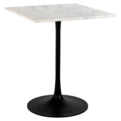 Carlten Bisztróasztal – fekete/fehér, 65×65 cm