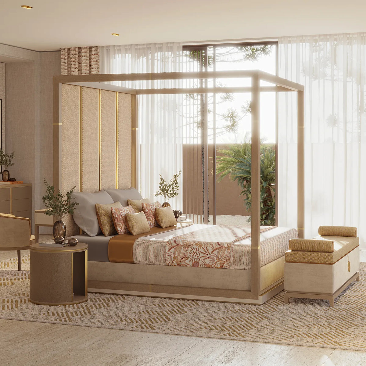 Antibes ágy – enteriőr (A Feel-Good Bedroom)