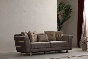 ARMADA Kanapé 3 személyes - Mokka Gold