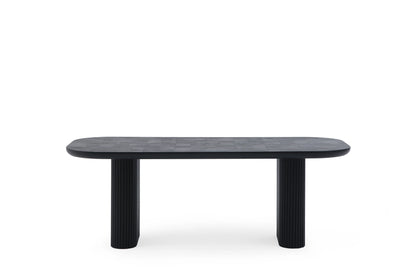 OVAL Étkezőasztal - Fekete