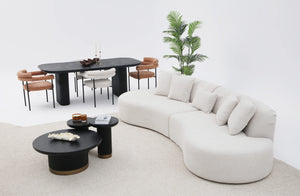 OVAL Lerakóasztal 2 - Kicsi, Fekete - arany