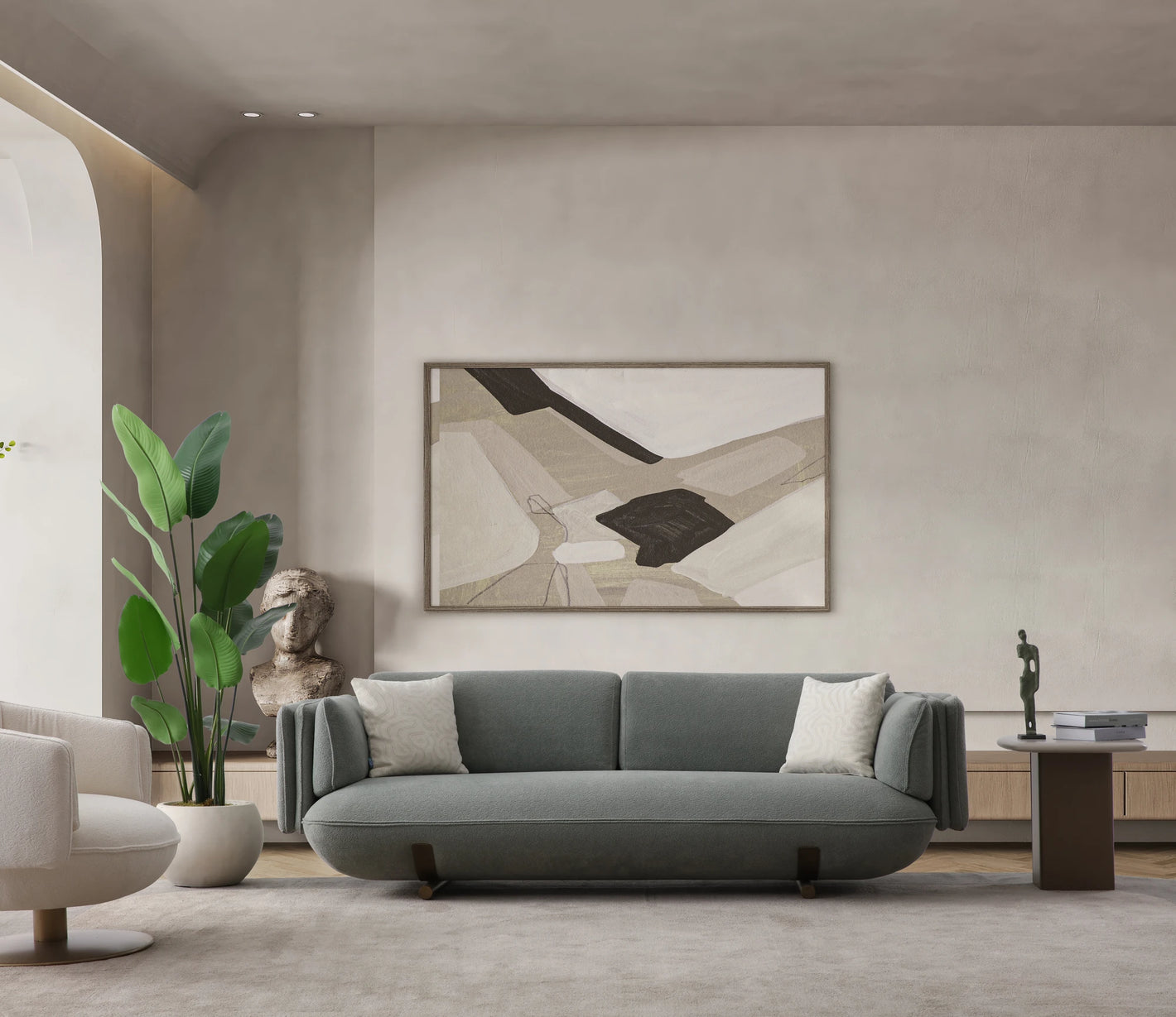 ANETTA Kanapé 3 személyes - Olívazöld