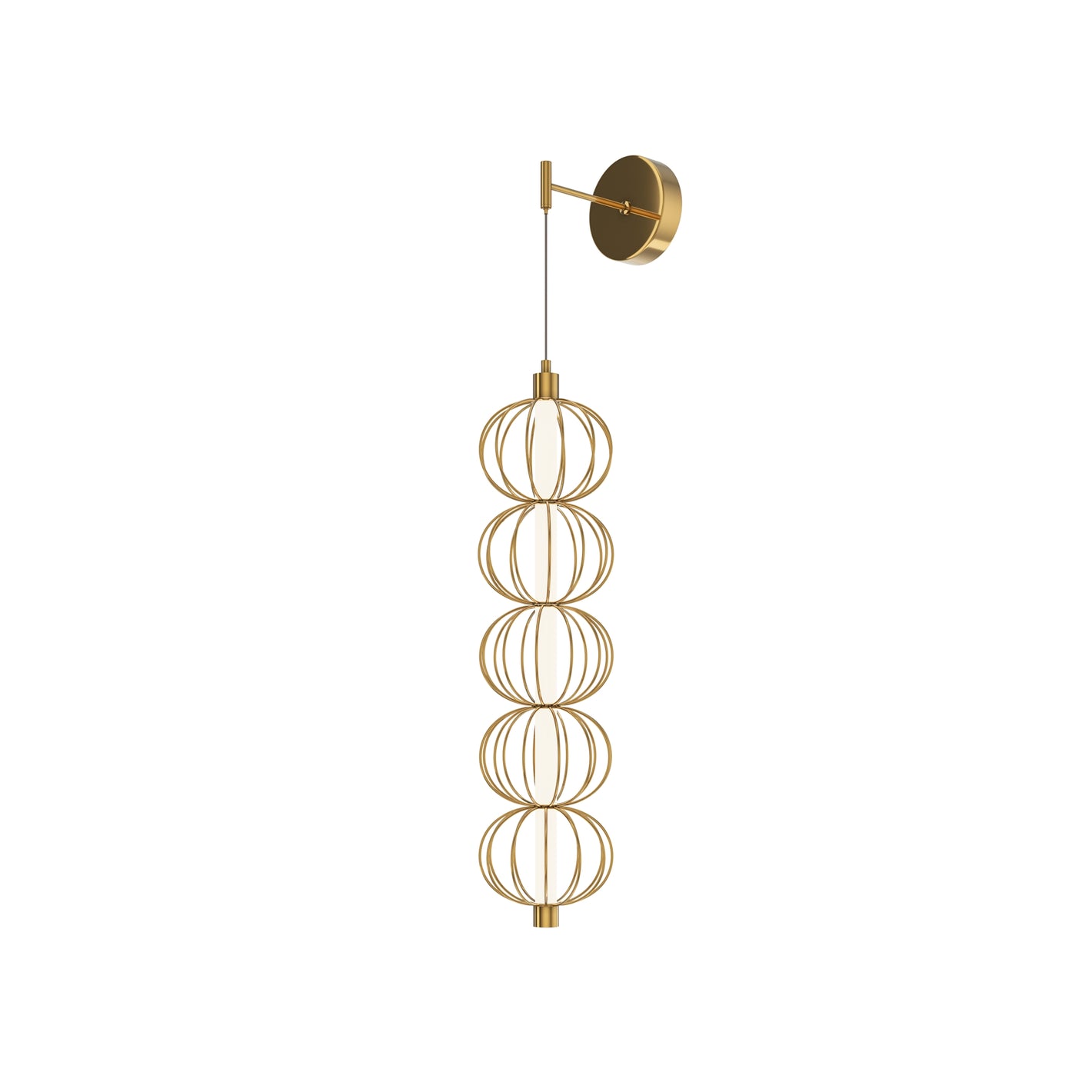 Golden cage - fali lámpa