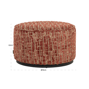 Lexie Puff – bézs cikkcakk mintás, 70 cm