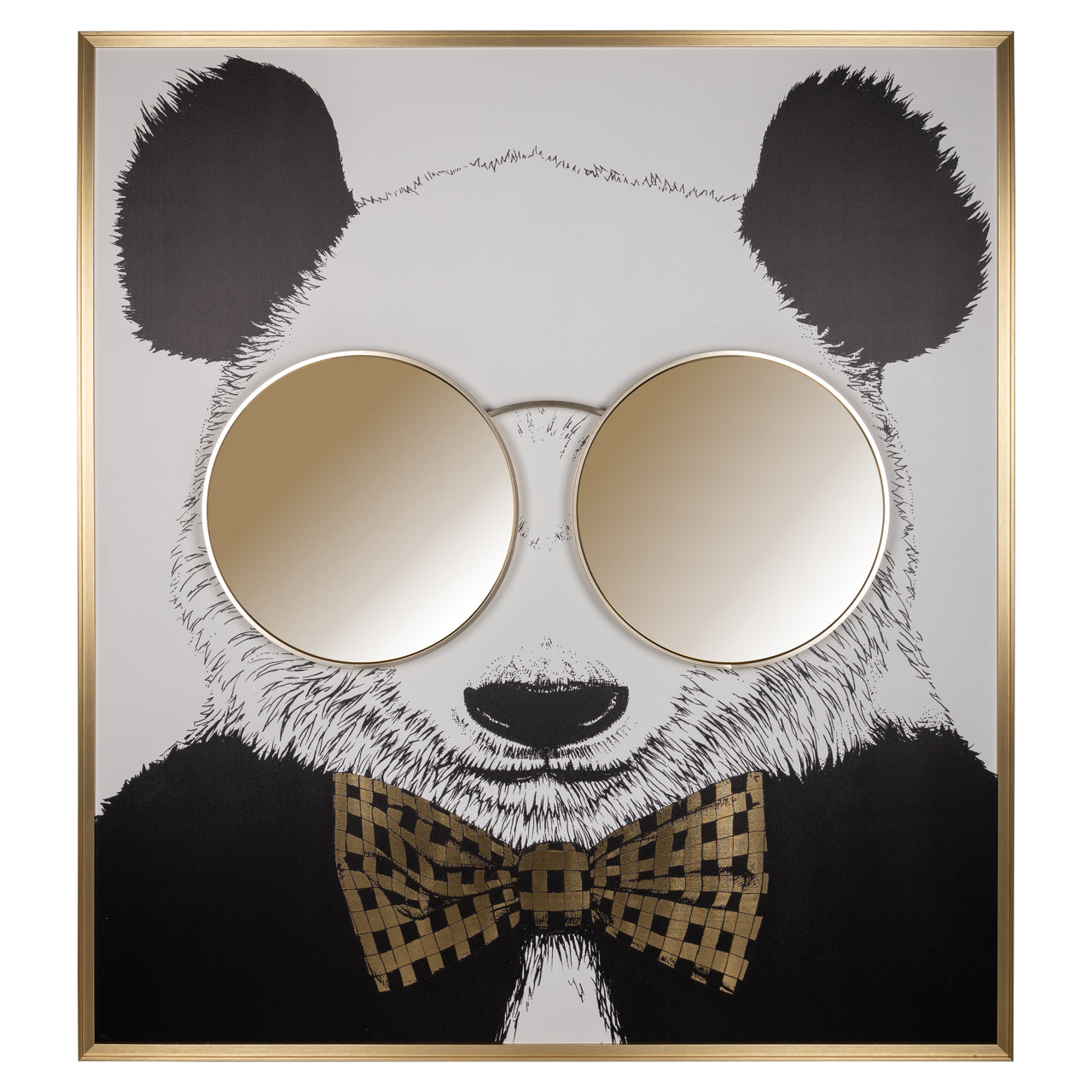 Panda Falikép – fekete/arany
