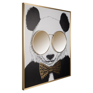 Panda Falikép – fekete/arany