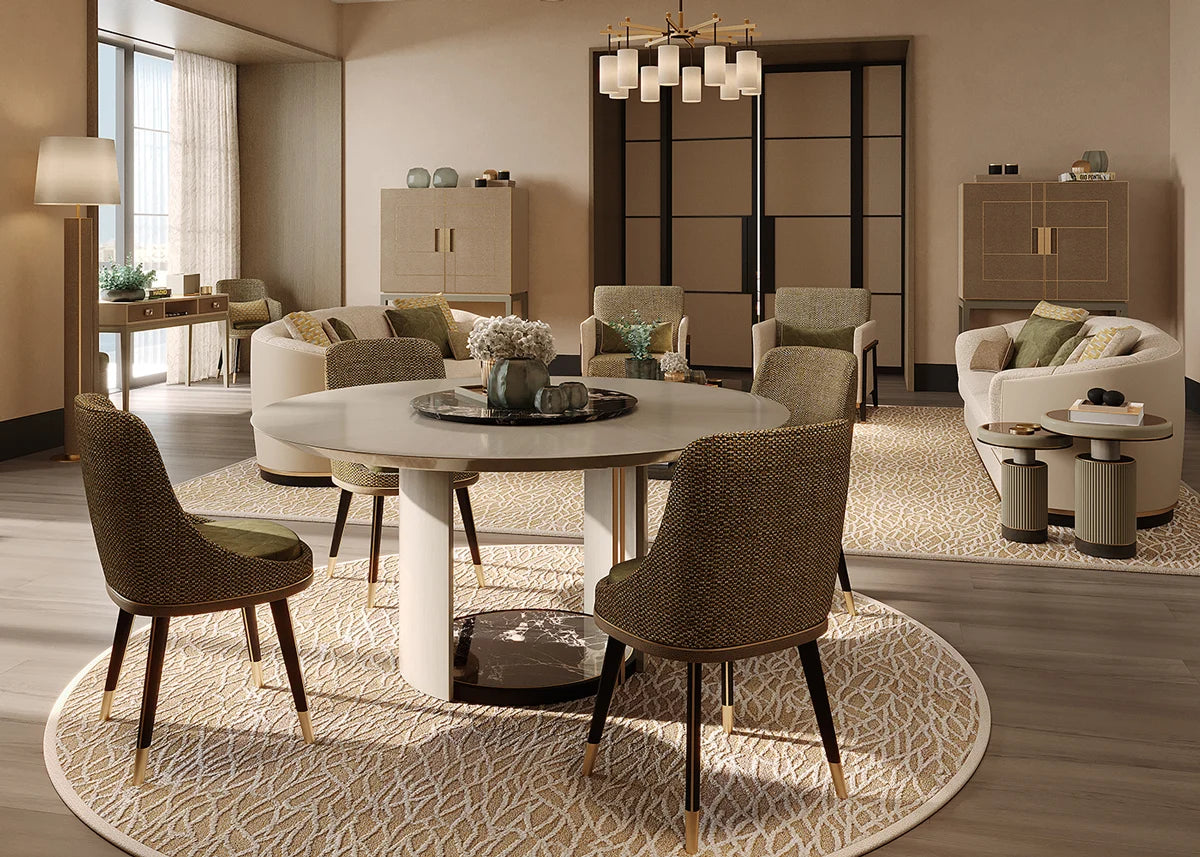 Misool karfás étkezőszék – enteriőr (A Multifunctional Family Room)
