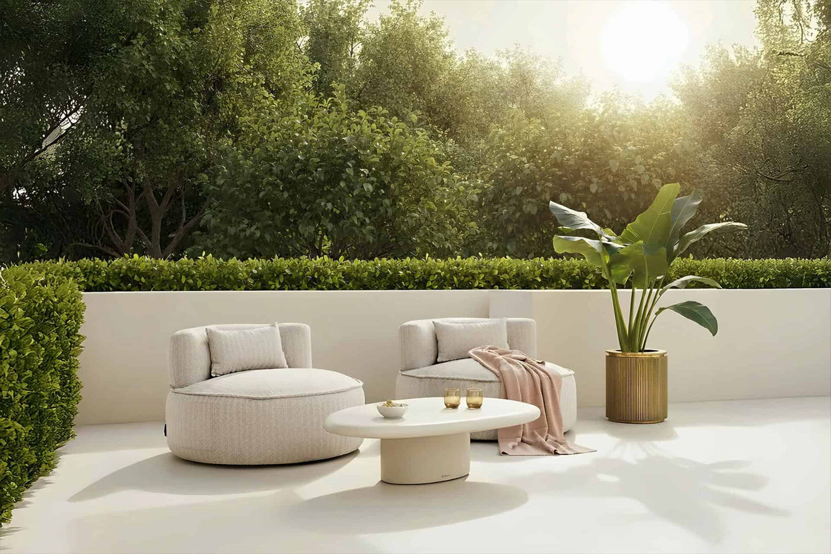 Urban Bloom kültéri dohányzóasztal – homokkő